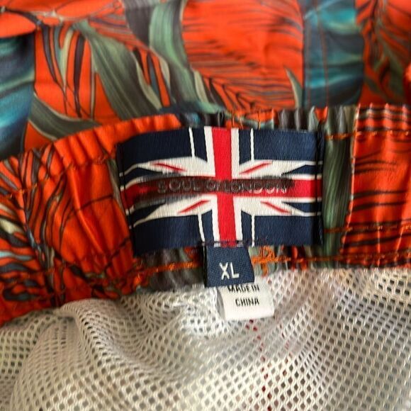 Soul Of London Swim Trunks / Shorts‎  Size XL Red Tropical Beach Vacation NEW - Picture 2 of 8